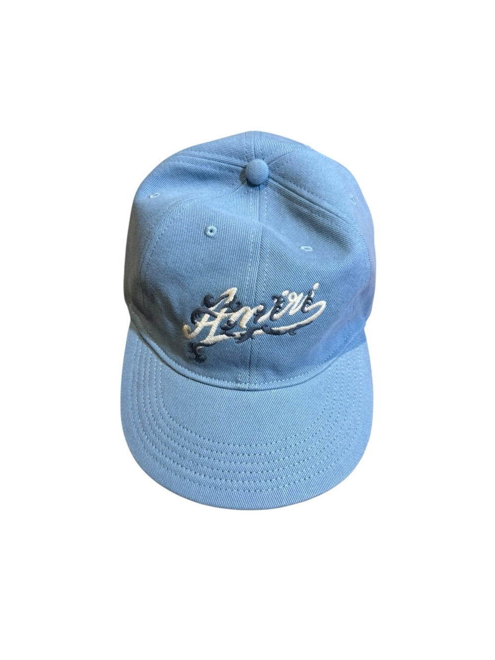 AMIRI Light Blue Baseball Cap with White Script